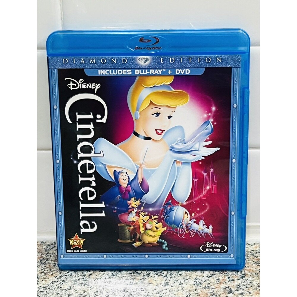 Cinderella Blu-ray DVD 2-Disc Movie Disney Diamond Edition Animated F4057